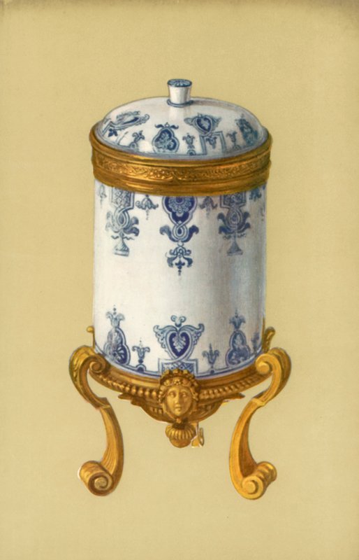Pote de Tocador, St Cloud, con Montura de Ormolu (litografía en color) de William Gibb