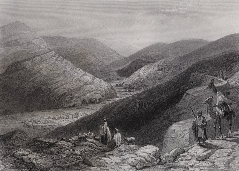 Etham, cerca de Belén (grabado) de William H. Bartlett