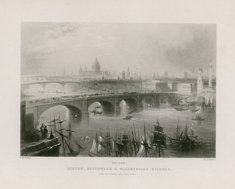 Vista general de Londres de William H. Bartlett
