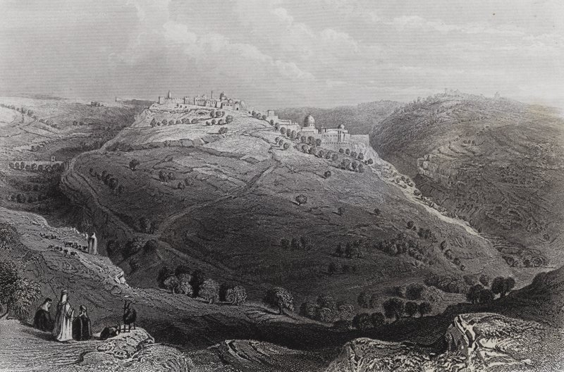 Monte León, Jerusalén, desde la Colina del Mal Consejo de William H. Bartlett