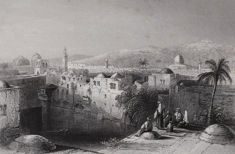 Piscina de Ezequías, Jerusalén de William H. Bartlett