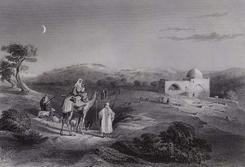 Tumba de Raquel, cerca de Belén de William H. Bartlett