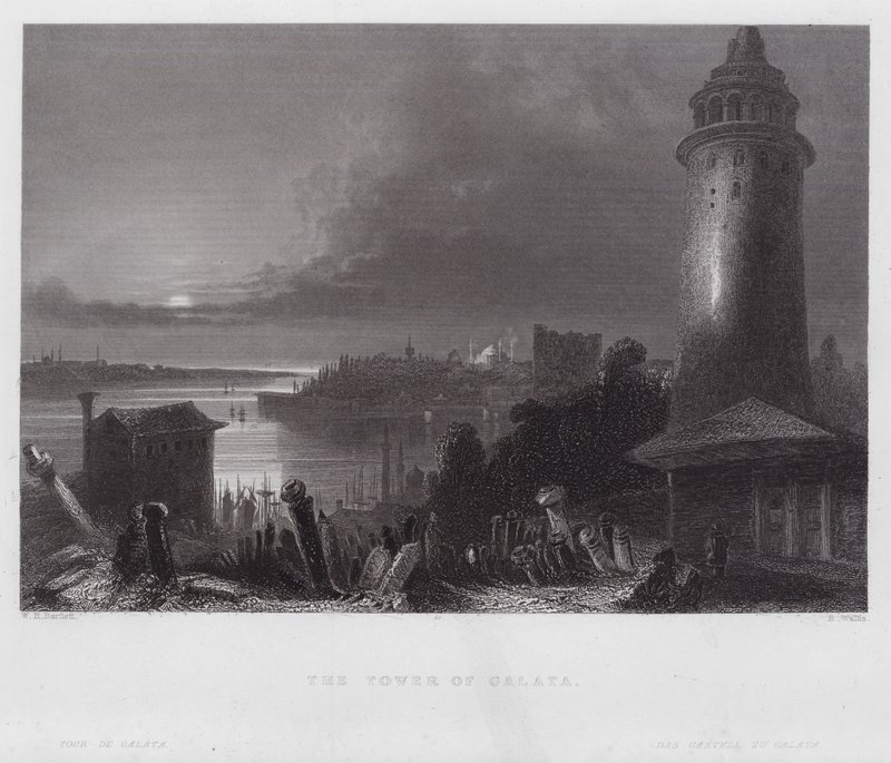 La Torre de Gálata de William H. Bartlett