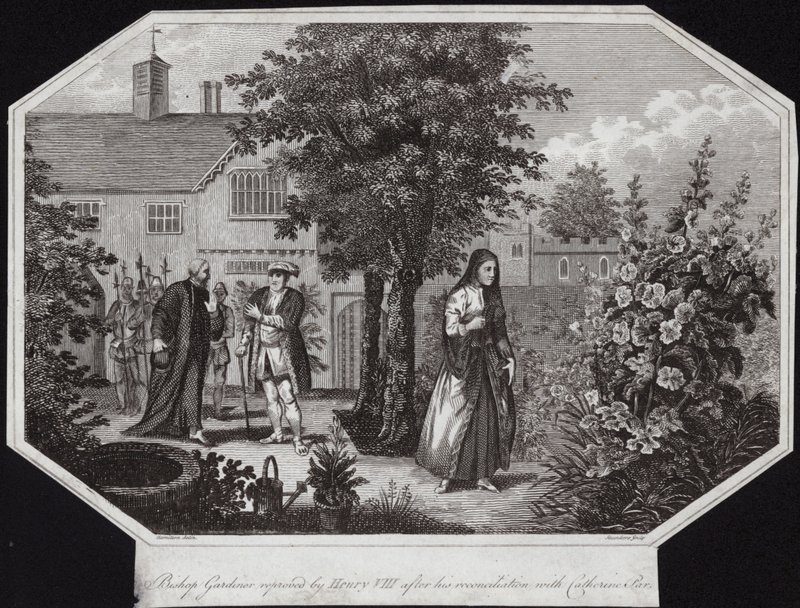 El obispo Gardiner reprendido por Enrique VIII después de su reconciliación con Catherine Parr de William Hamilton
