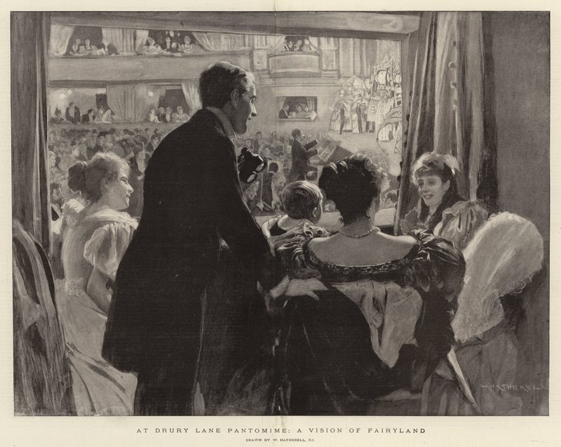 En el Pantomima de Drury Lane, una visión del país de las hadas de William Hatherell