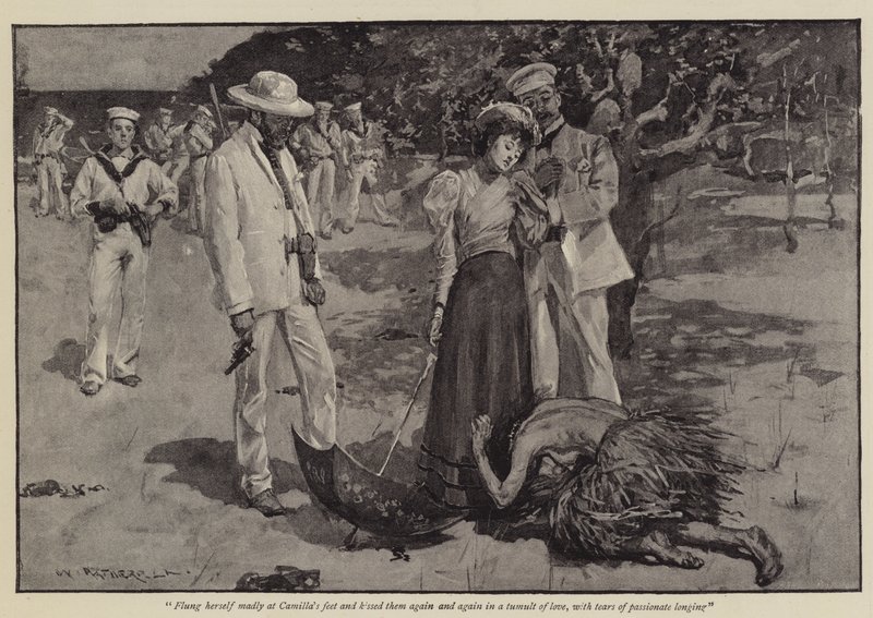Ilustración para Un triunfo de la civilización, de Grant Allen de William Hatherell