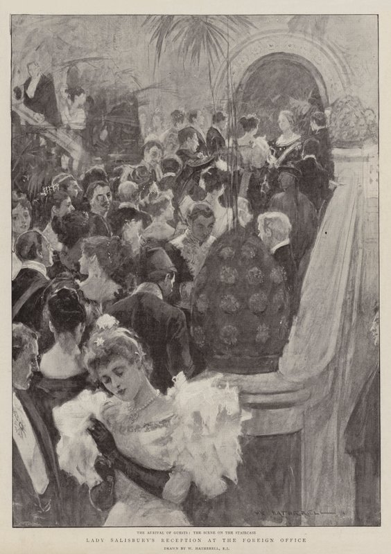 Recepción de Lady Salisbury en el Ministerio de Asuntos Exteriores de William Hatherell