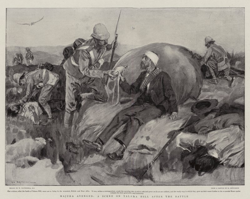 Majuba vengada, una escena en la colina Talana después de la batalla de William Hatherell