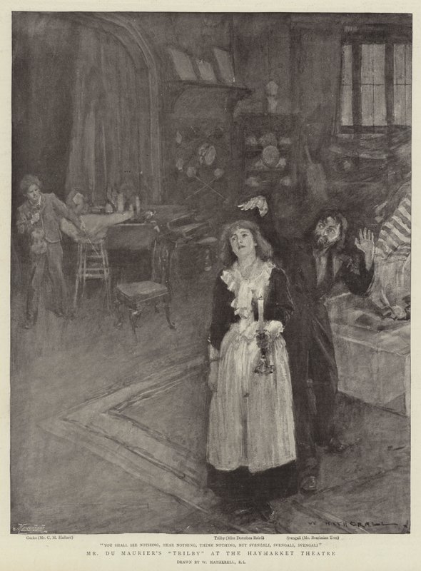 El Trilby del Sr. Du Maurier en el Teatro Haymarket de William Hatherell