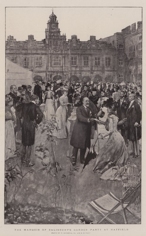Fiesta en el jardín del Marqués de Salisbury en Hatfield de William Hatherell