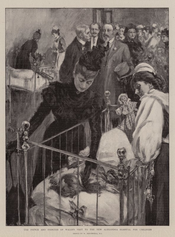 Visita del Príncipe y la Princesa de Gales al Nuevo Hospital Alexandra para Niños de William Hatherell