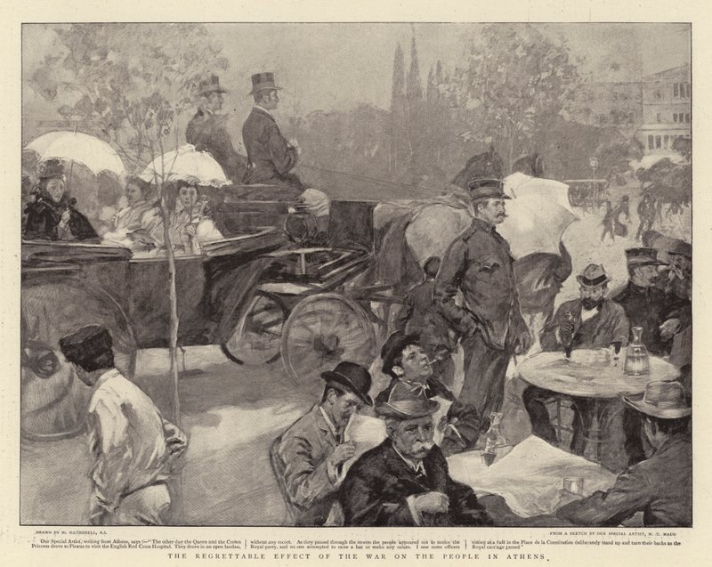 El lamentable efecto de la guerra en la gente de Atenas de William Hatherell