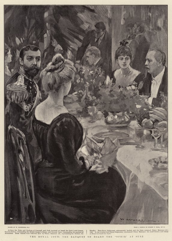 El Tour Real, el Banquete a Bordo del Ophir en Suez de William Hatherell