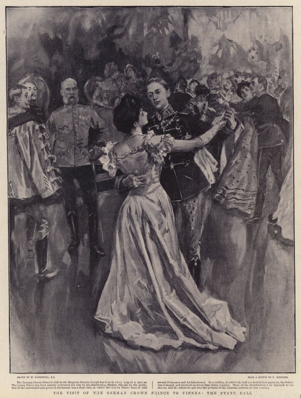 La visita del Príncipe Heredero Alemán a Viena, el baile de estado de William Hatherell