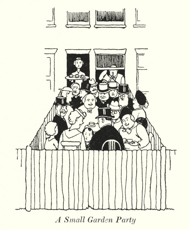 Una pequeña fiesta en el jardín de William Heath Robinson