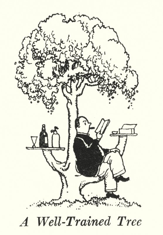 Un árbol bien entrenado (litografía) de William Heath Robinson