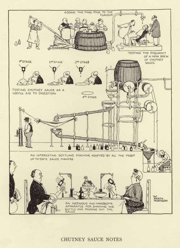 Notas de salsa de chutney de William Heath Robinson