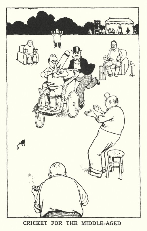 Críquet para la mediana edad de William Heath Robinson