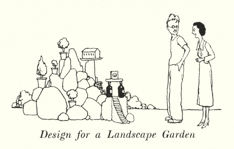 Diseño para un Jardín Paisajístico de William Heath Robinson