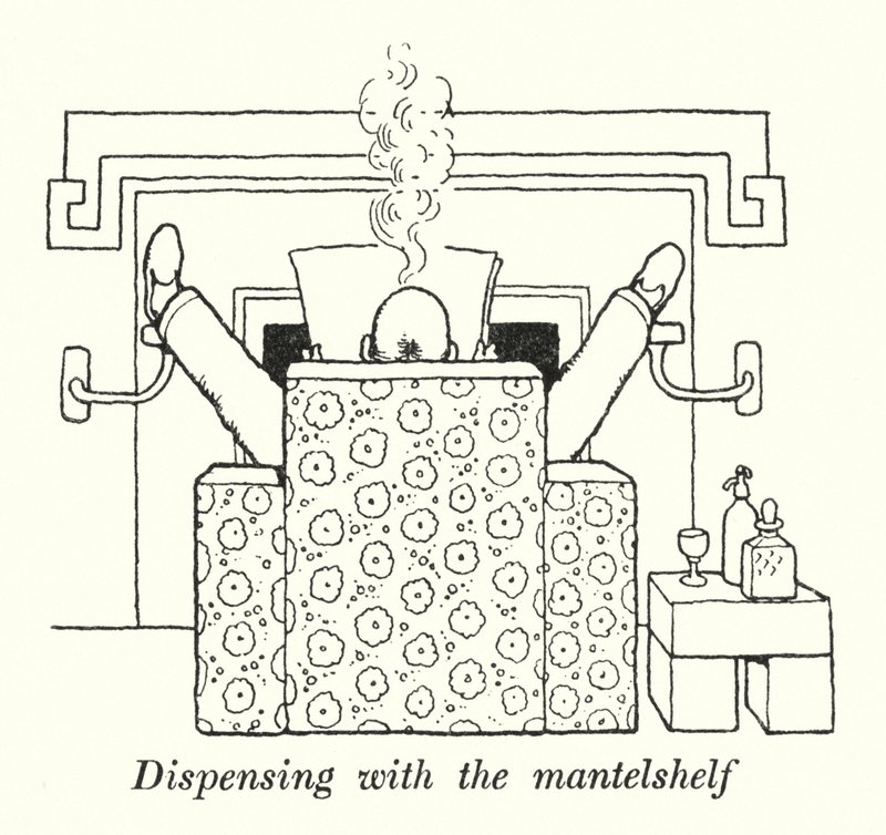 Prescindiendo de la repisa de la chimenea de William Heath Robinson
