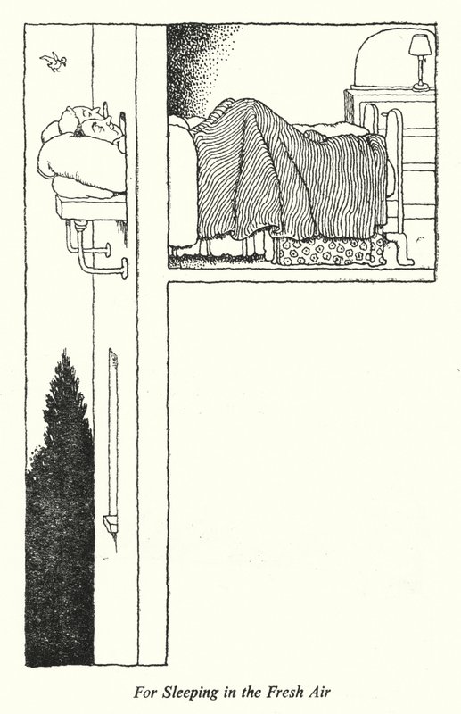 Por dormir al aire libre de William Heath Robinson