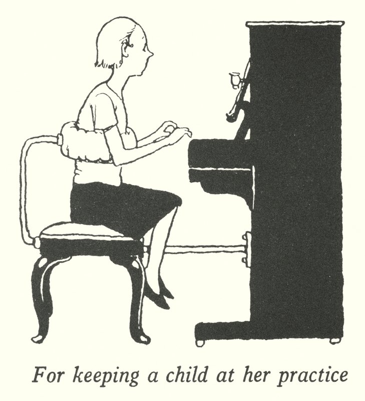 Para mantener a una niña en su práctica de William Heath Robinson