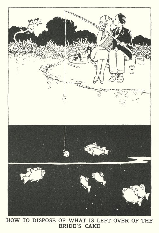 Cómo deshacerse de lo que queda del pastel de la novia de William Heath Robinson