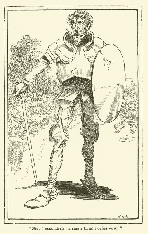 Ilustración de Don Quijote de William Heath Robinson