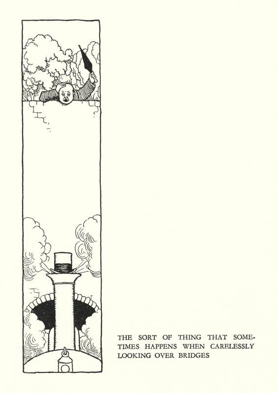 Ilustración para Railway Ribaldry de W Heath Robinson de William Heath Robinson