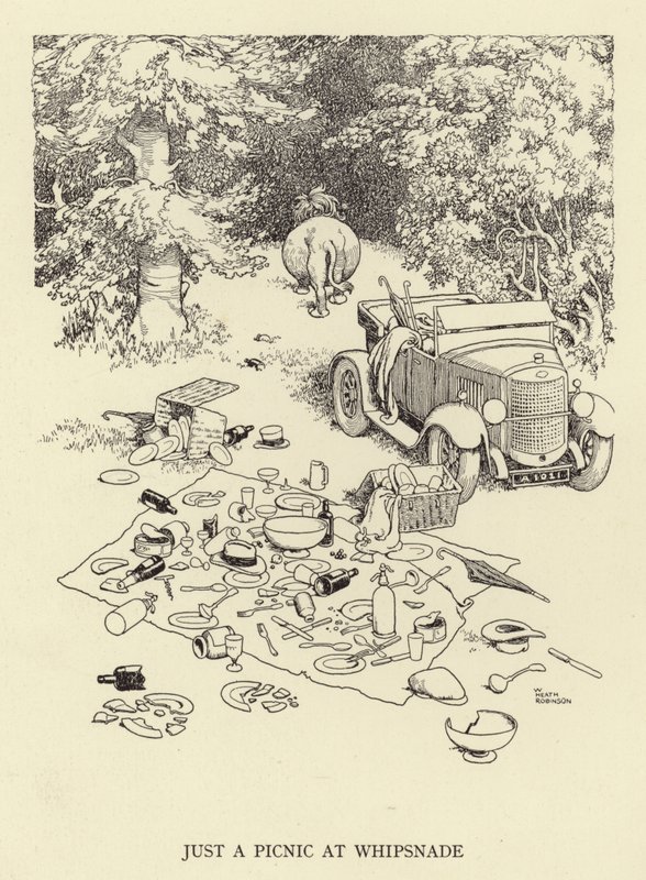 Solo un picnic en Whipsnade de William Heath Robinson