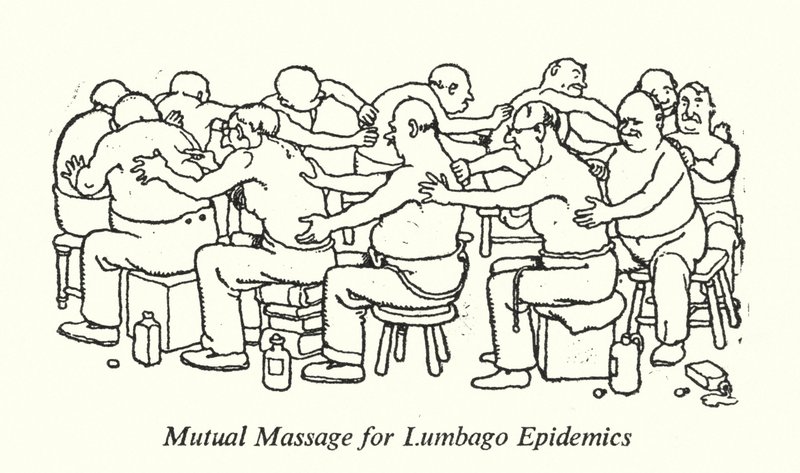Masaje mutuo para epidemias de lumbago de William Heath Robinson