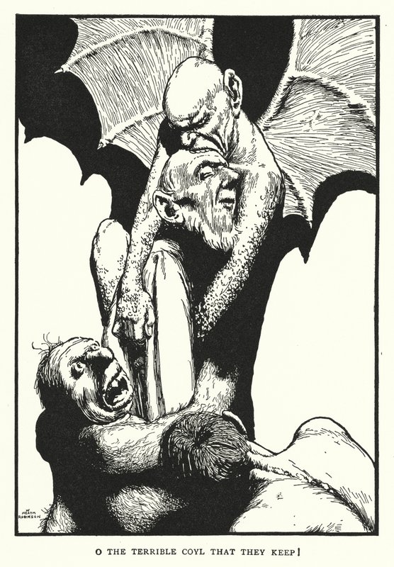 ¡Oh, el terrible alboroto que hacen! (litografía) de William Heath Robinson