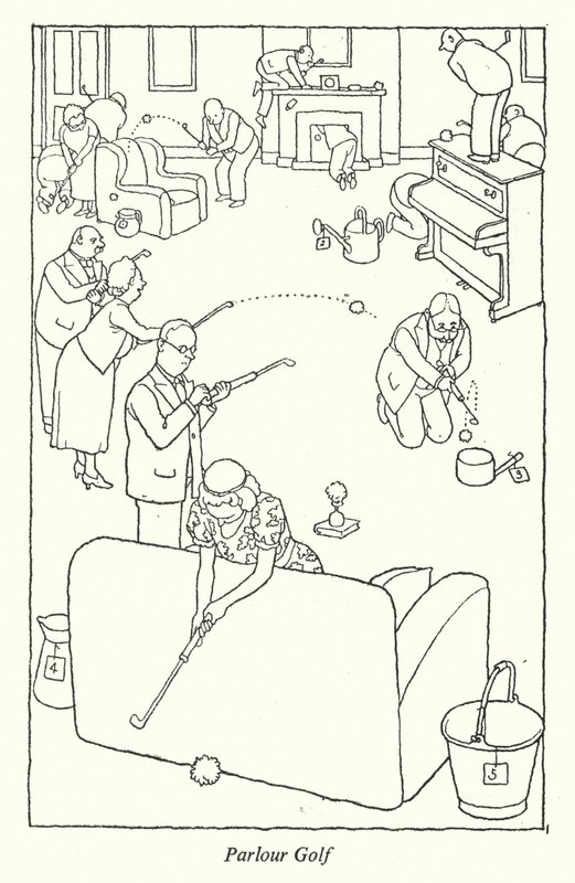 Golf en el Salón de William Heath Robinson