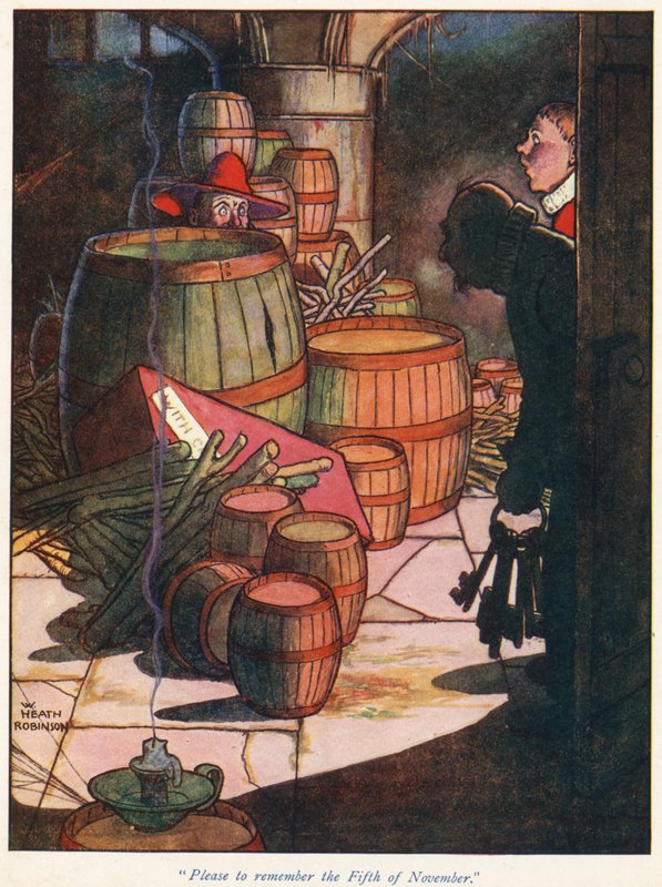 Por favor, recuerda el cinco de noviembre de William Heath Robinson