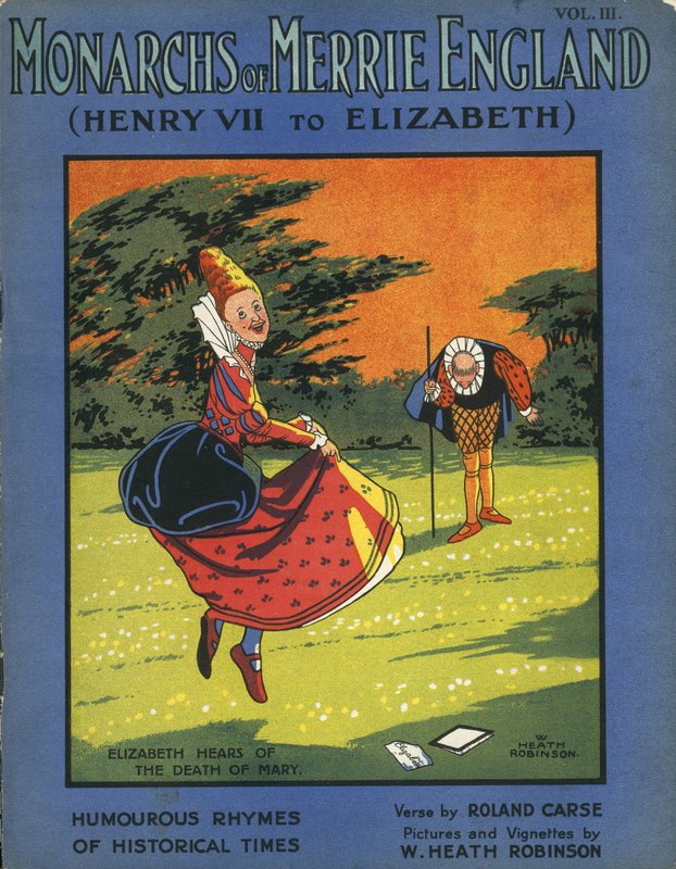 La reina Isabel I se entera de la muerte de la reina María de William Heath Robinson