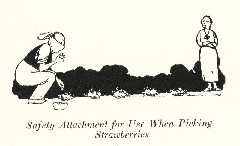 Accesorio de seguridad para recoger fresas de William Heath Robinson