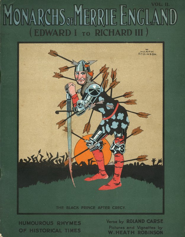 El Príncipe Negro después de la batalla de Crécy de William Heath Robinson