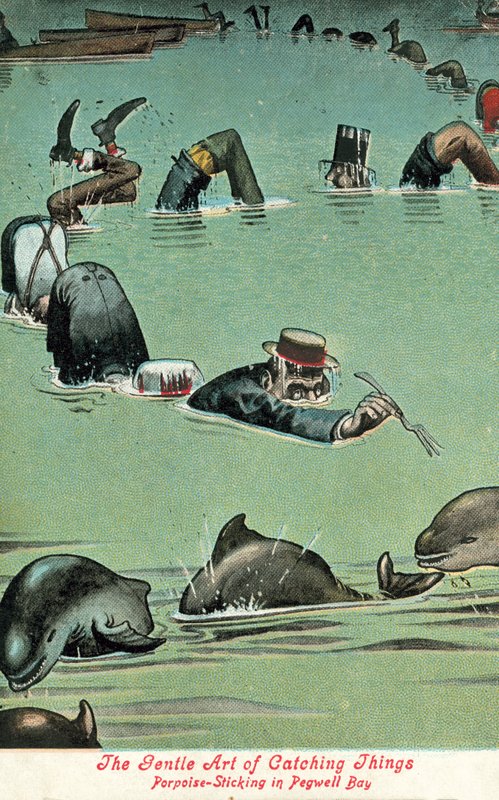 El arte de atrapar cosas - Caza de marsopas en Pegwell Bay de William Heath Robinson