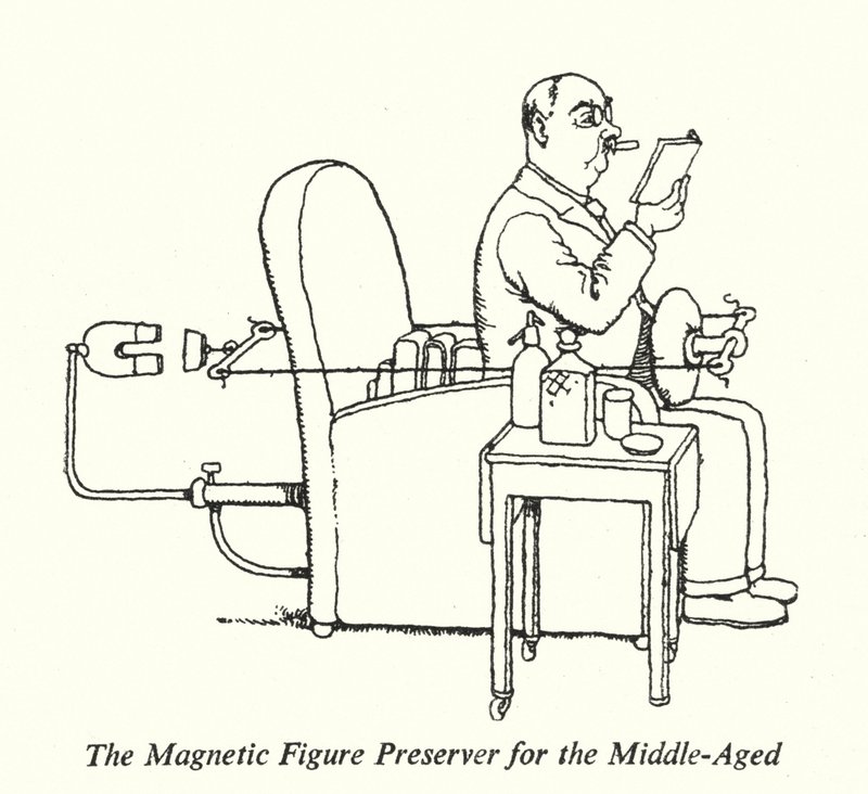 El preservador magnético de la figura para la mediana edad de William Heath Robinson