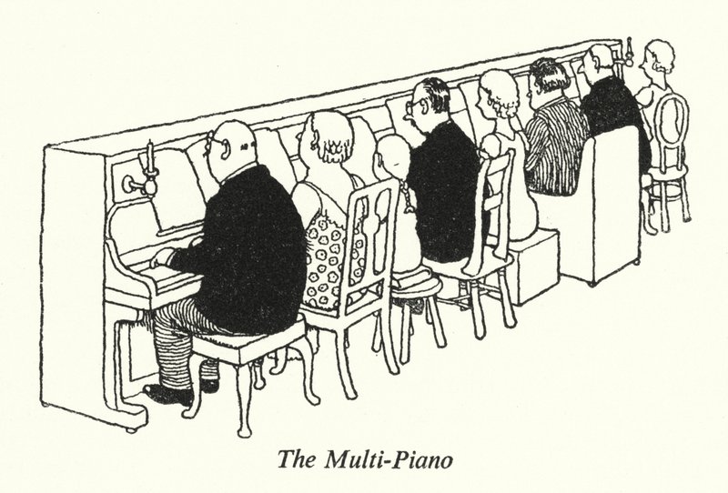 El Multi-Piano de William Heath Robinson