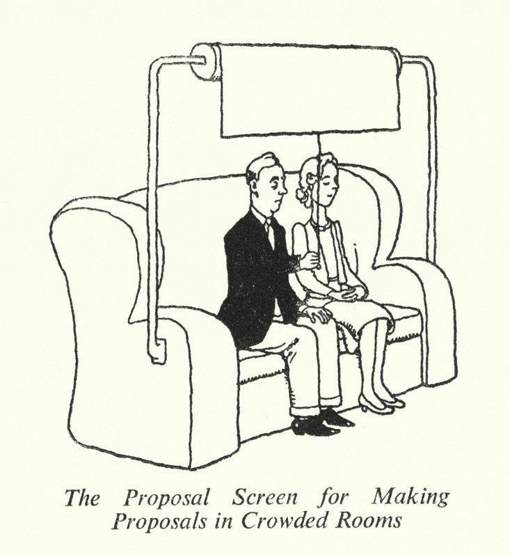 La Pantalla de Propuestas para Hacer Propuestas en Salas Llenas de William Heath Robinson