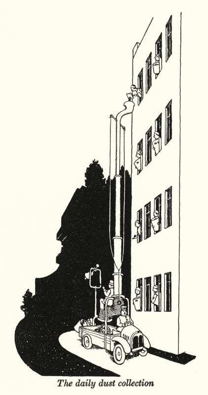 La recolección diaria de polvo de William Heath Robinson