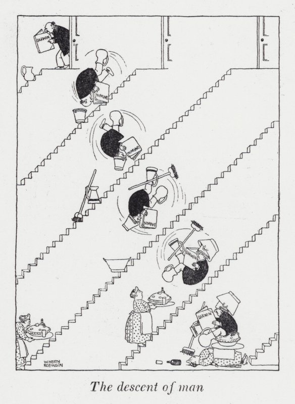 El descenso del hombre de William Heath Robinson