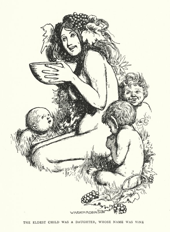El hijo mayor era una hija, cuyo nombre era Vine de William Heath Robinson