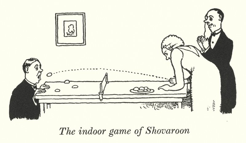 El juego de interior de Shovaroon de William Heath Robinson