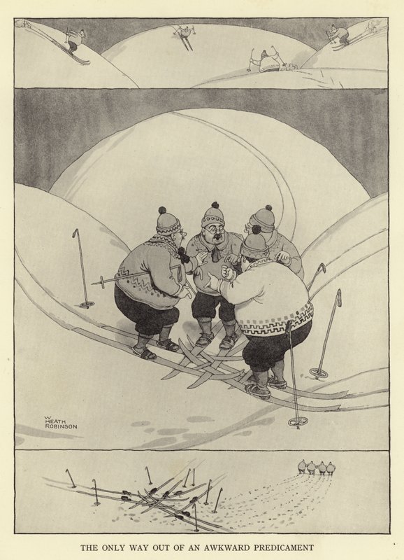 La única salida de una Situación Incómoda de William Heath Robinson