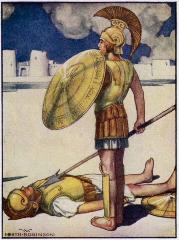 La sombra de la muerte descendió sobre Héctor de William Heath Robinson