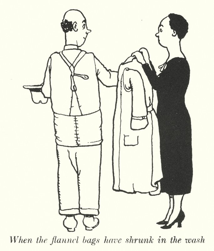 Cuando las bolsas de franela se han encogido en el lavado de William Heath Robinson