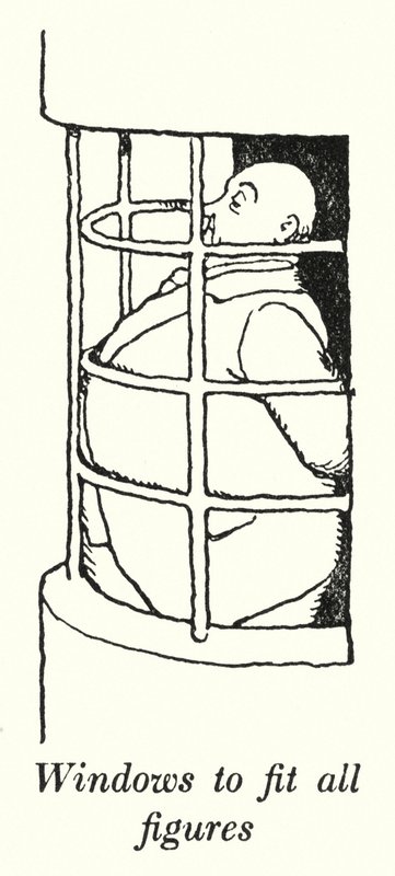 Ventanas para adaptarse a todas las figuras de William Heath Robinson