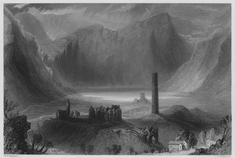 Glendalough de William Henry (after) Bartlett